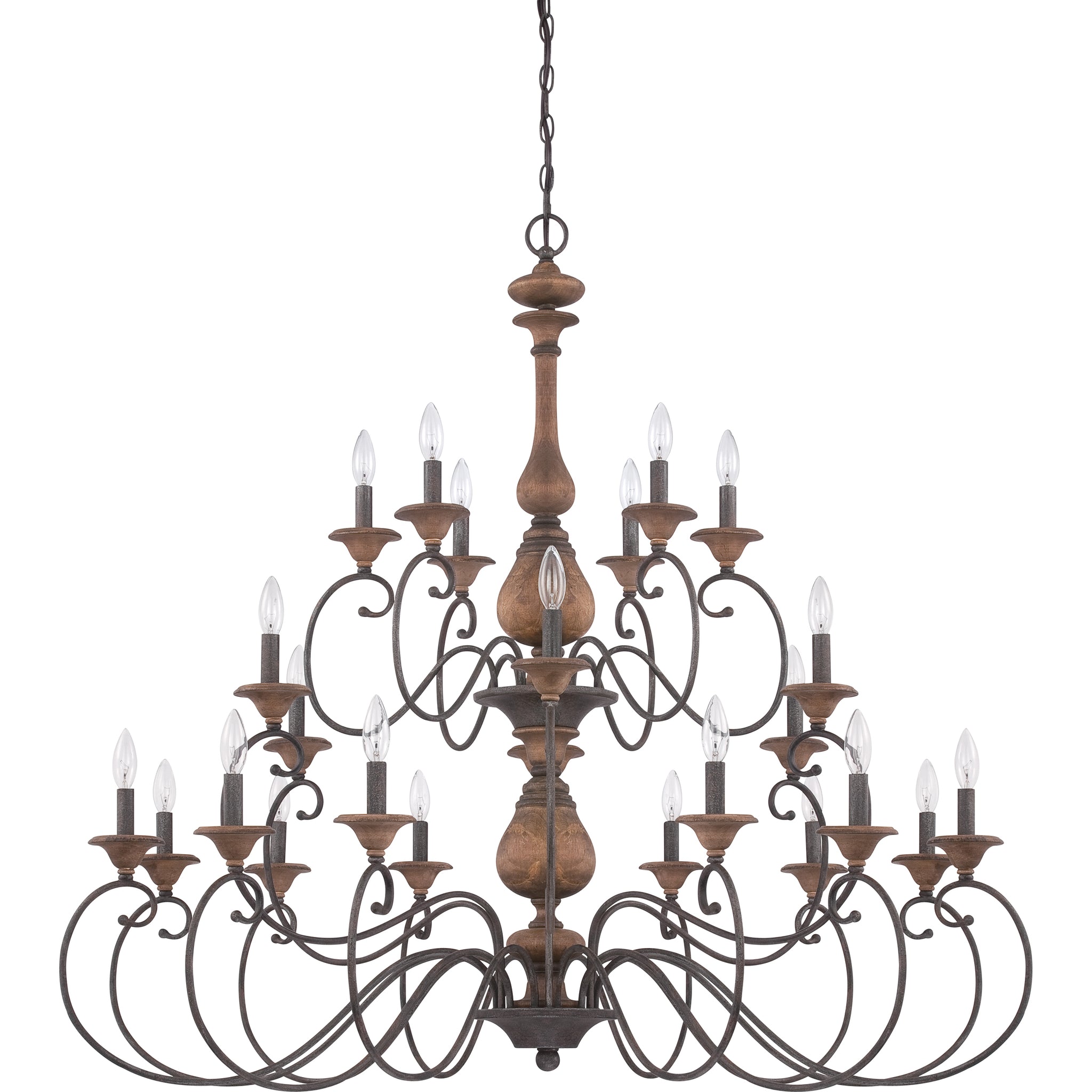 Auburn Chandelier Rustic Black