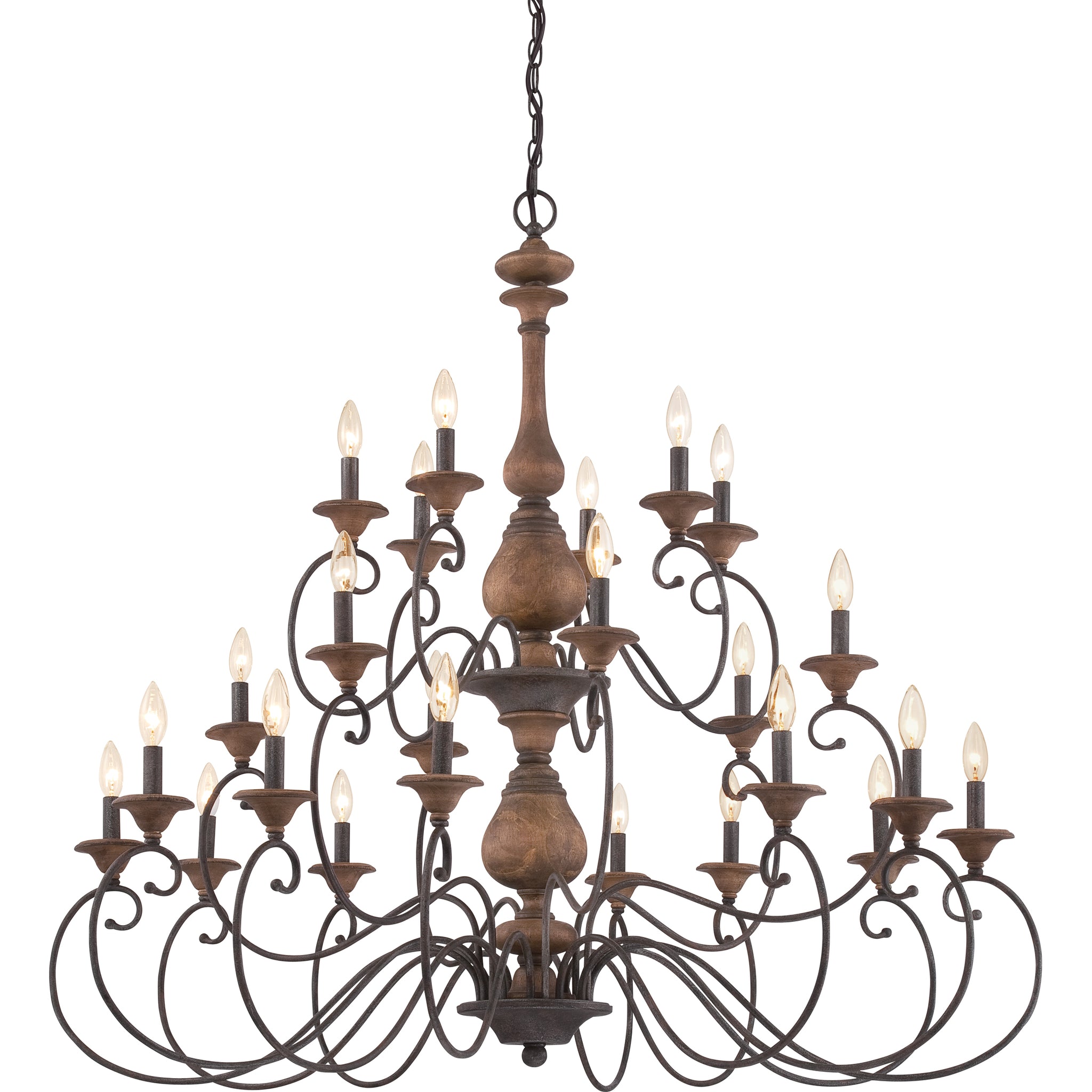 Auburn Chandelier Rustic Black