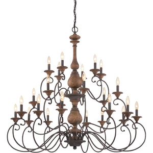 Auburn Chandelier Rustic Black