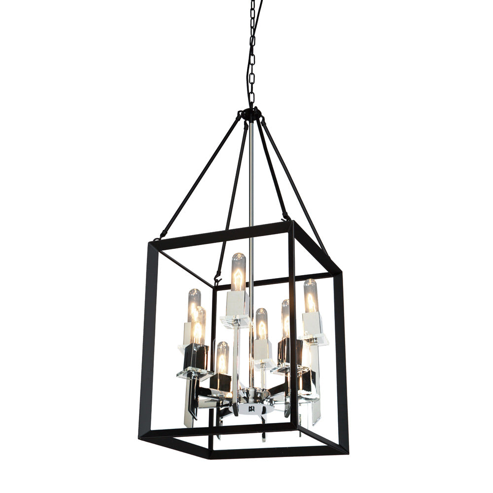 Vineyard Chandelier Black & Chrome