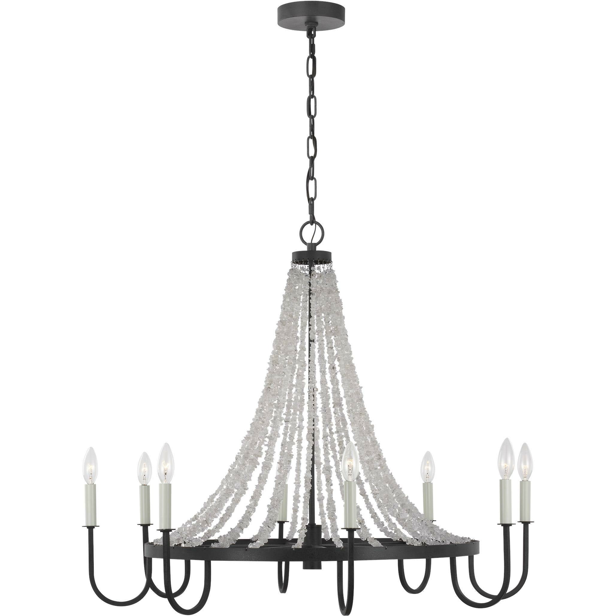 Leon Large Chandelier Dark Weathered Zinc