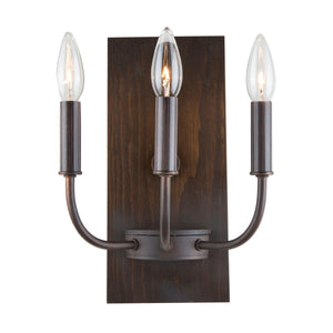Aberdeen Sconce Brunito bronze & light wood