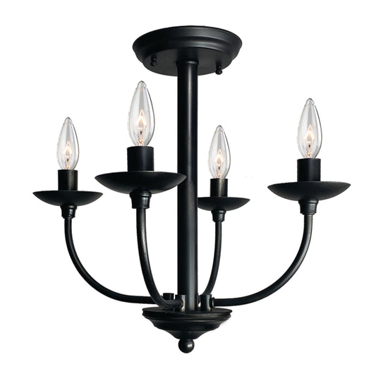 Wrought Iron Semi Flush Mount