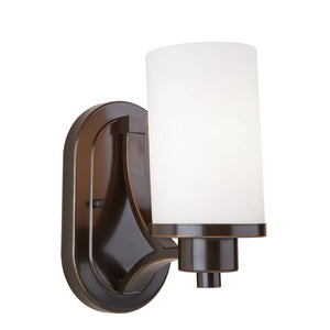 Parkdale Sconce Oil Rubbed Bronze White Glass
