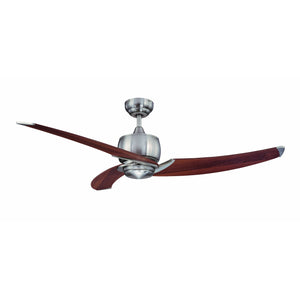 Treo Ceiling Fan Satin Nickel with Royal Walnut blades