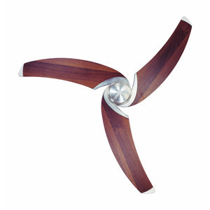 Treo Ceiling Fan Satin Nickel with Royal Walnut blades