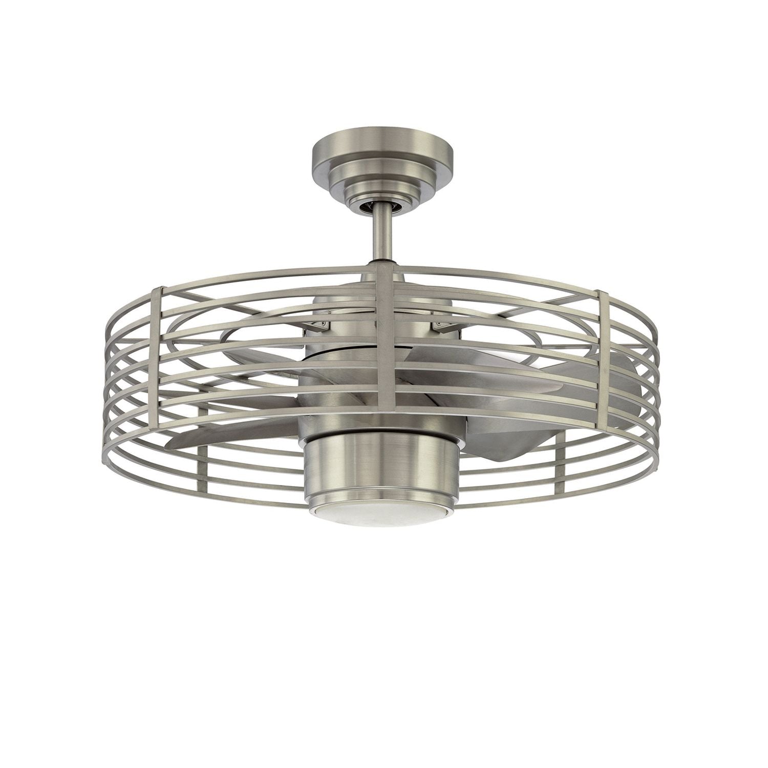 Enclave Led Ceiling Fan Satin Nickel finish LED