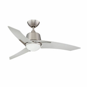 Scimitar Led Ceiling Fan Satin Nickel with Silver blades LED