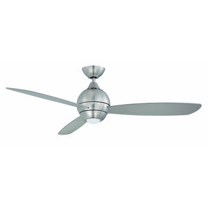 Sphere Ceiling Fan Satin Nickel with Silver blades