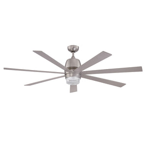 Sixty-Seven Ceiling Fan Satin Nickel with Silver blades