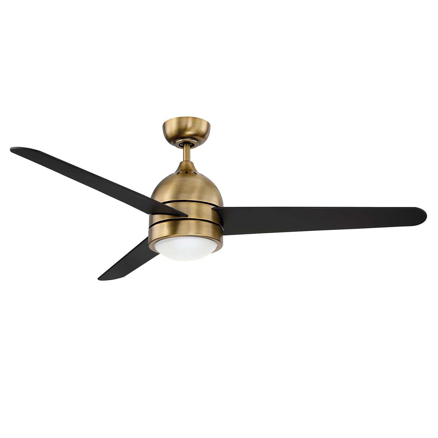 Zig Ceiling Fan New Aged Brass with Black blades