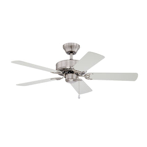 Builder'S Choice Ceiling Fan Satin Nickel with Silver / White Switch blades