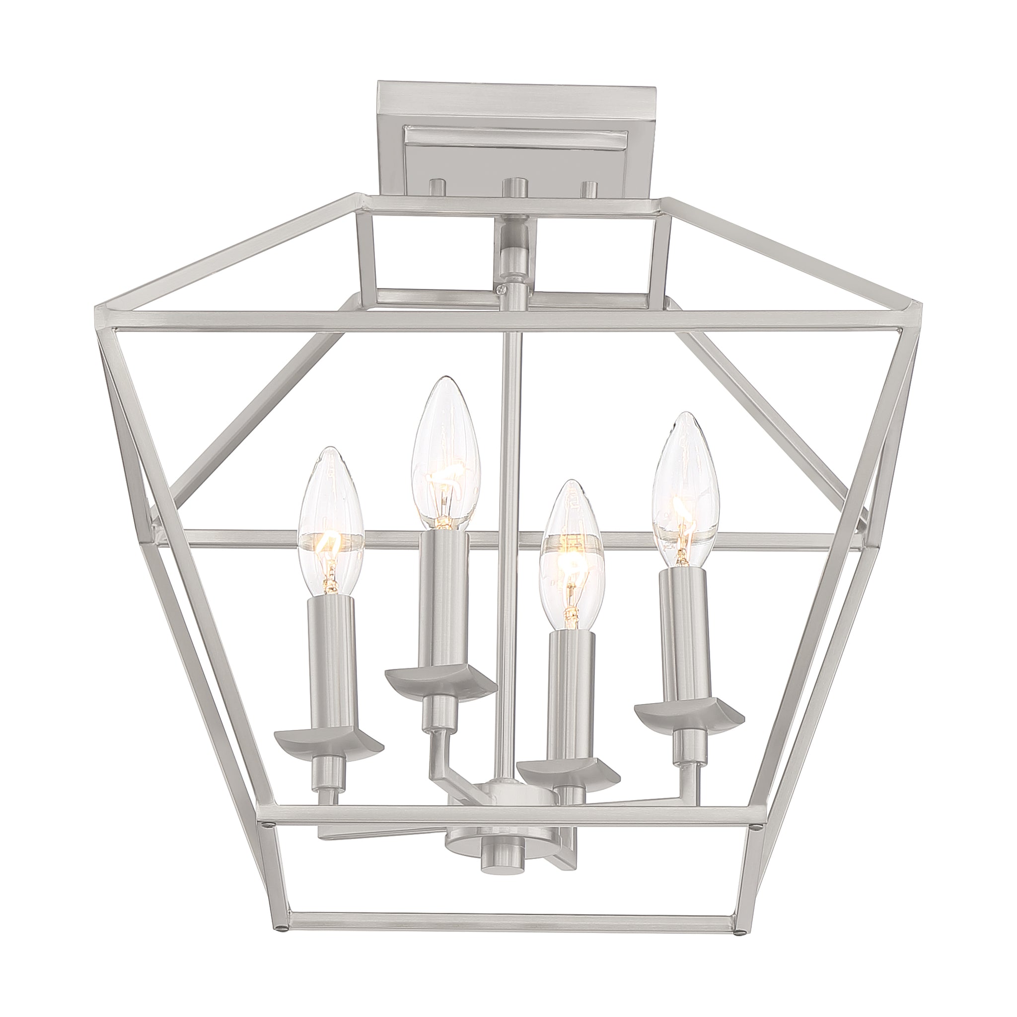 Aviary Semi Flush Mount Brushed Nickel