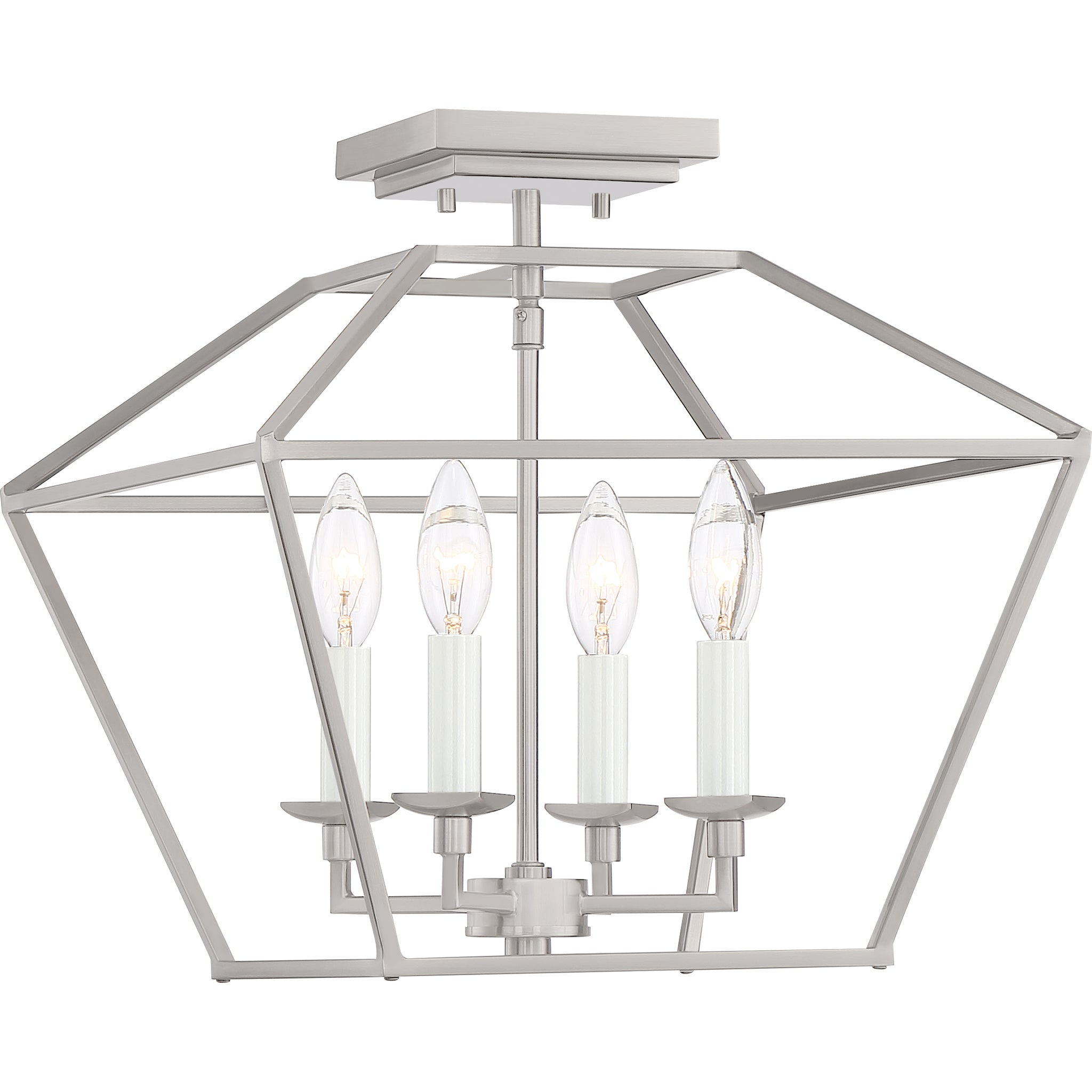 Aviary Semi Flush Mount Brushed Nickel