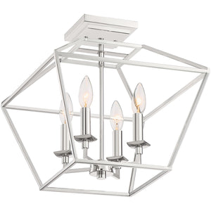 Aviary Semi Flush Mount Polished Nickel