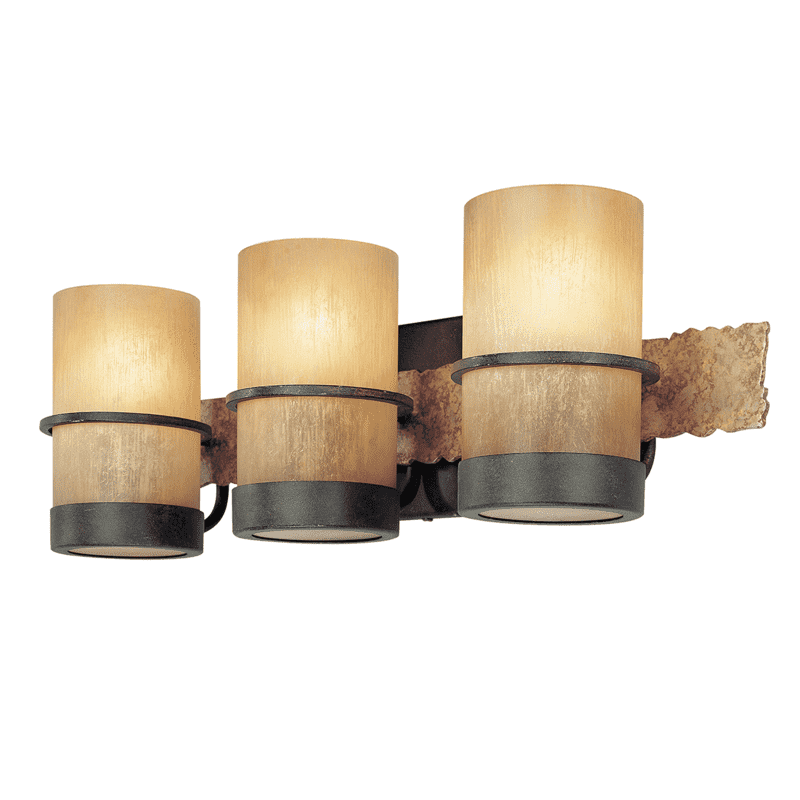 Bamboo Vanity Light Bamboo Bronze Natural Slate