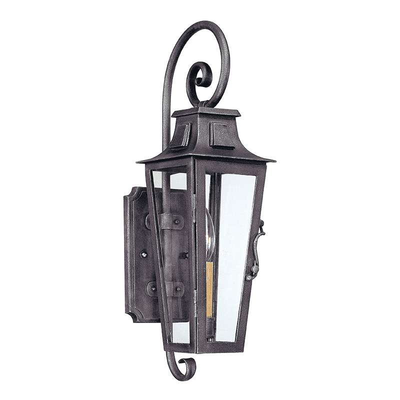Parisian Square Outdoor Wall Light Aged Pewter