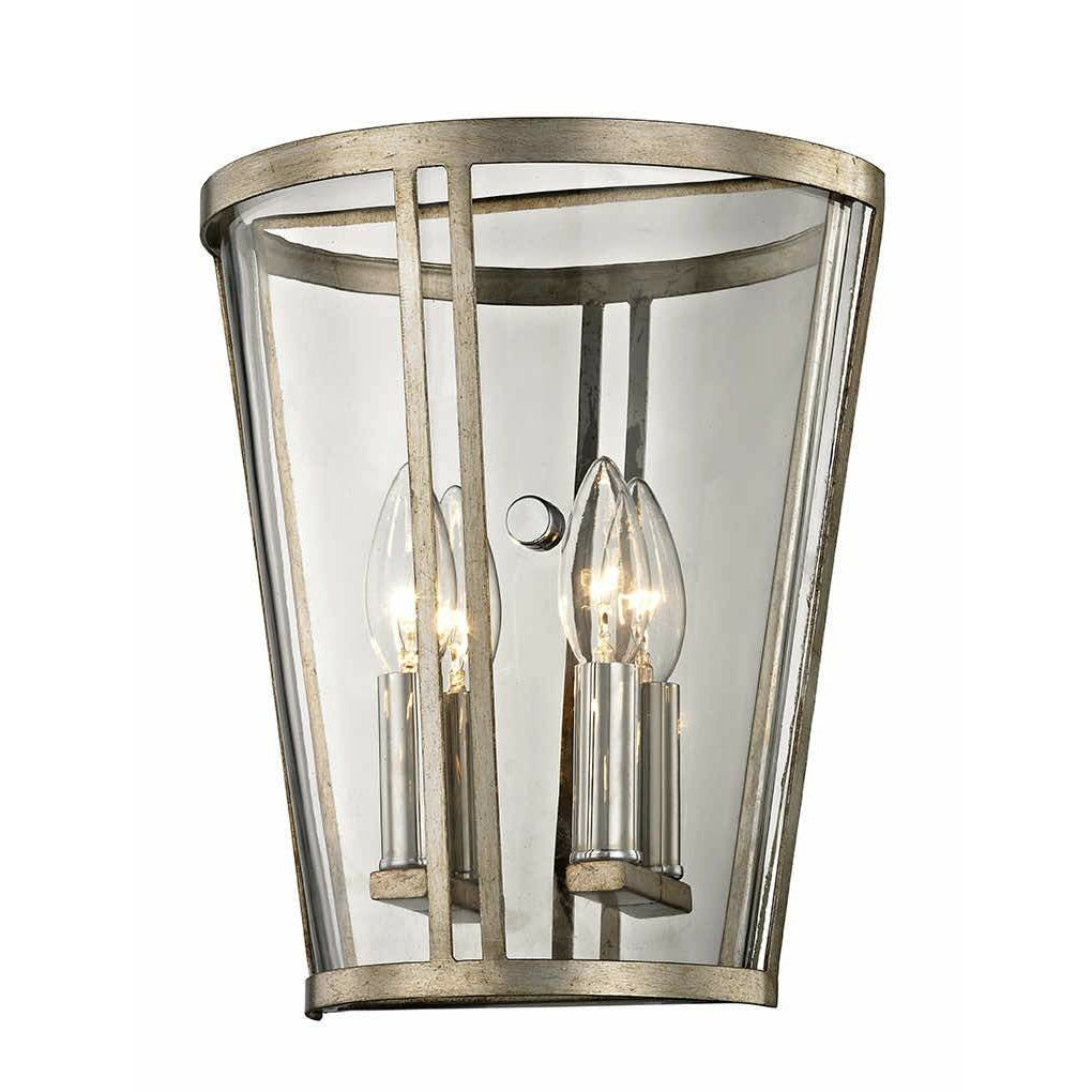 Trapeze Sconce Champagne Silver Leaf
