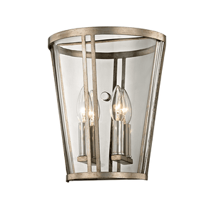 Trapeze Sconce Champagne Silver Leaf