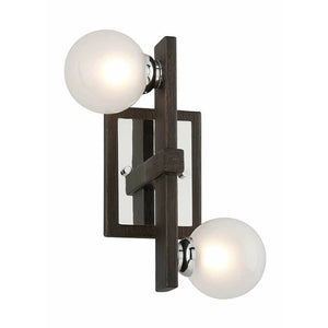 Network Sconce Forest Bronze & Polished Chrom