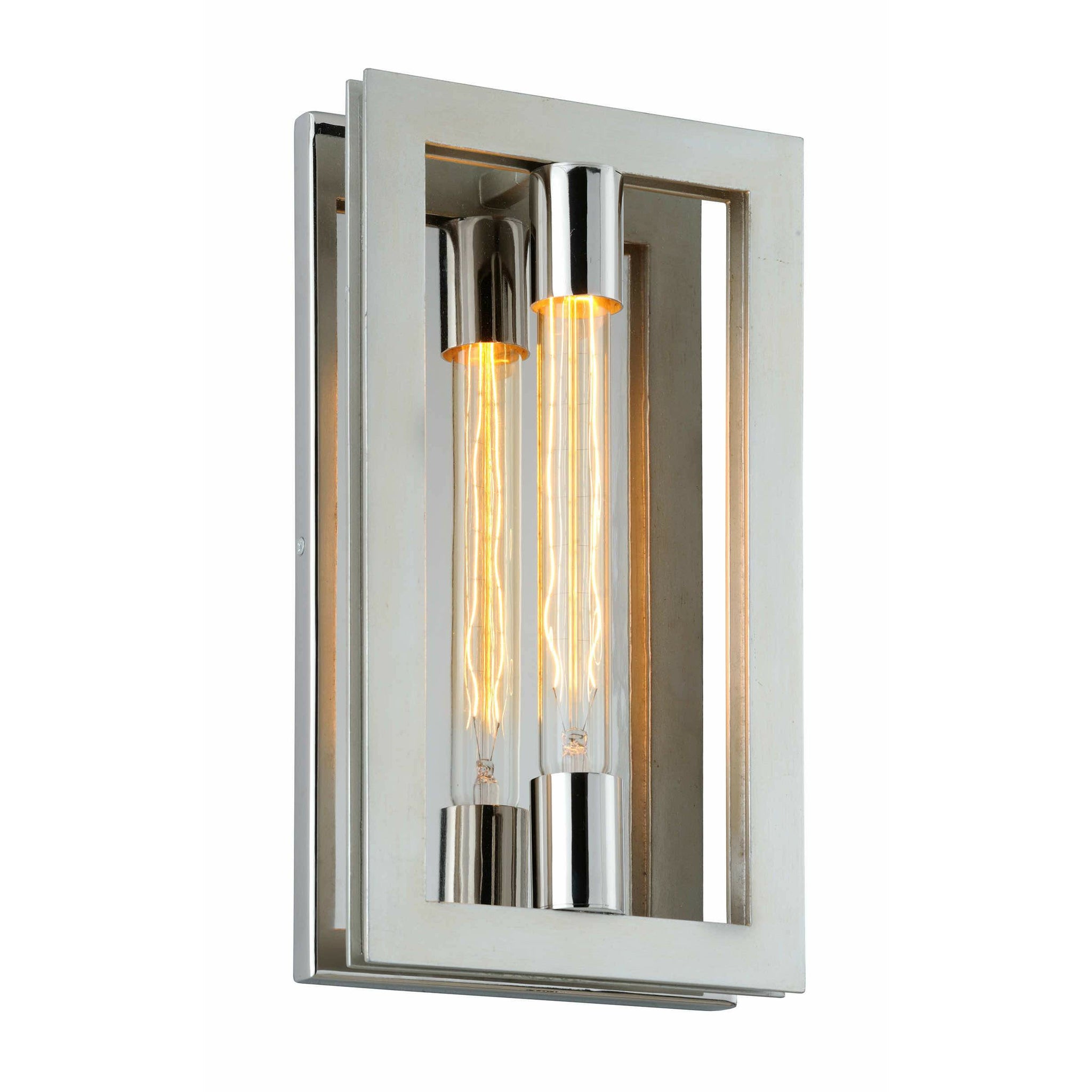 Enigma Sconce Silver Leaf W Stainless Acc