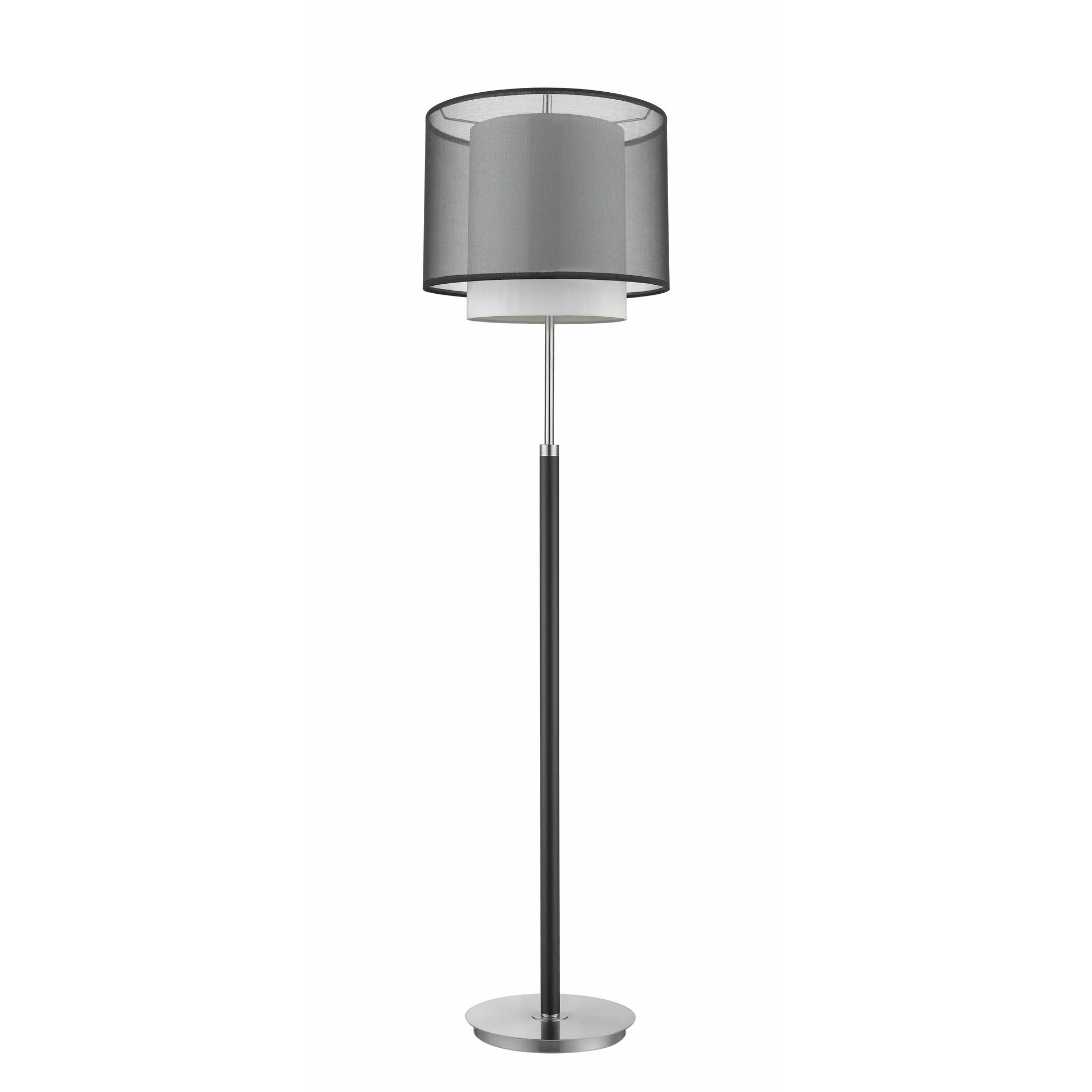 Roosevelt Floor Lamp Espresso/ Brushed Nickel