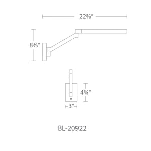 Beam 22" LED Swing Arm