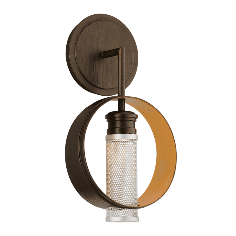Insight Sconce Modern Bronze With Gold Leaf
