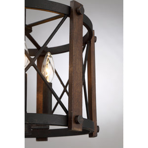 Baron Semi Flush Mount Marcado Black