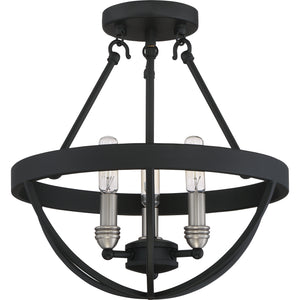 Basin Semi Flush Mount Earth Black