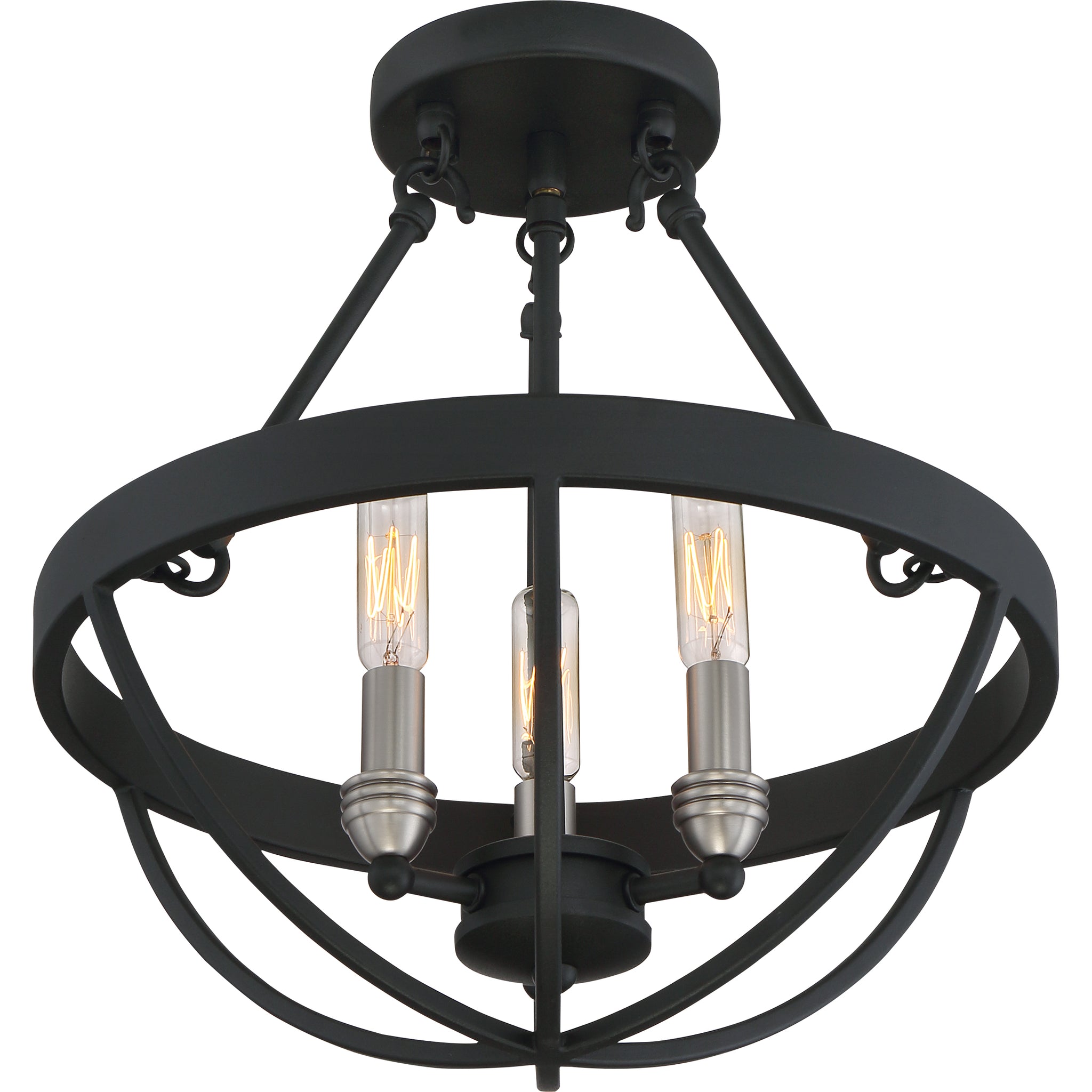 Basin Semi Flush Mount Earth Black