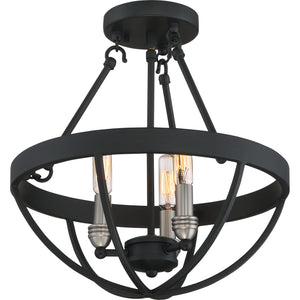 Basin Semi Flush Mount Earth Black