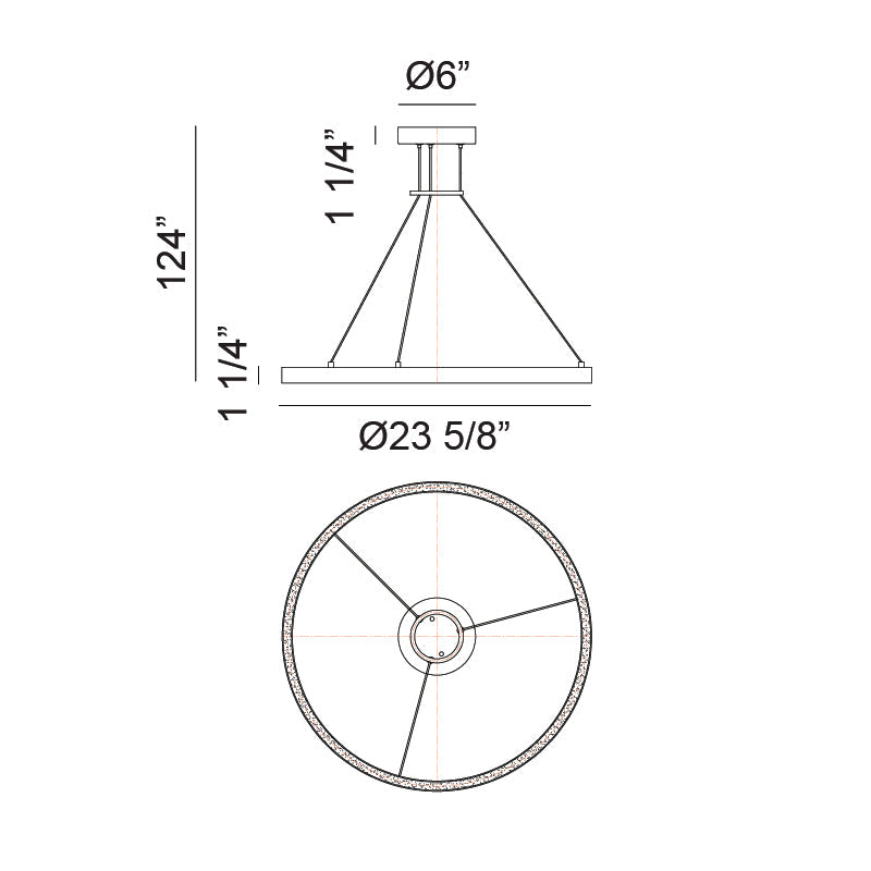 O'Hara 24" 1-Light Chandelier