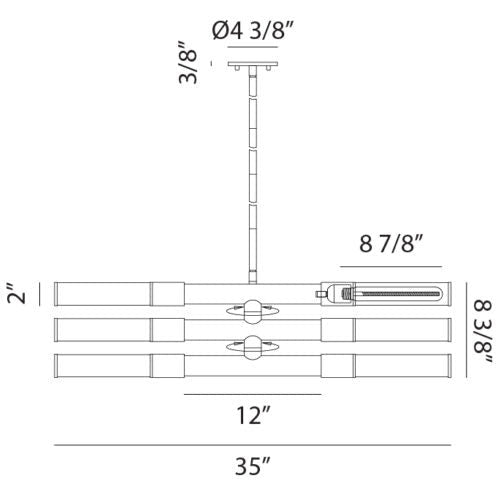 Tubo 6-Light Pendant