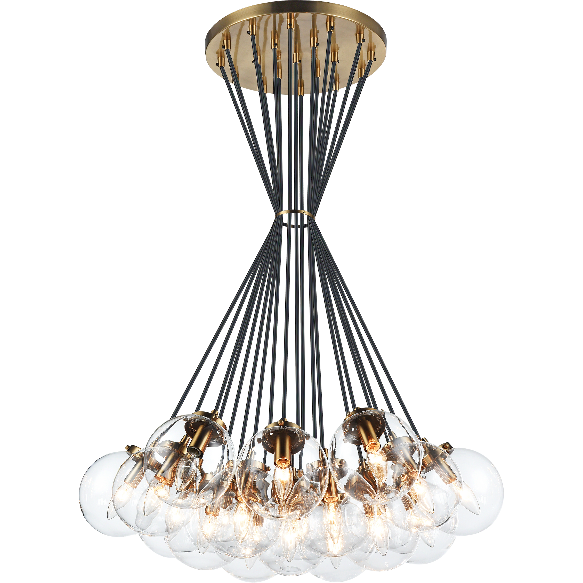 The Bougie Chandelier Aged Gold Brass CL