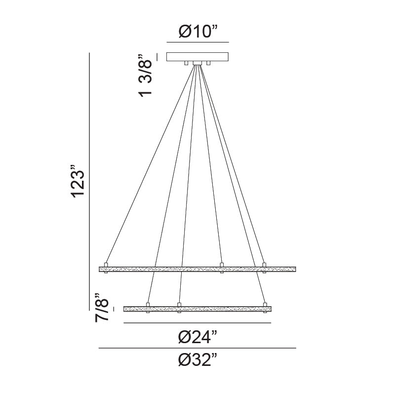 Victoria 32" 2-Light Pendant