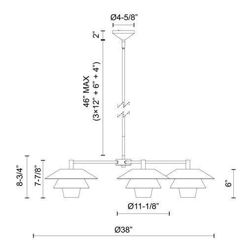 Tetsu 5-Light 38" Chandelier