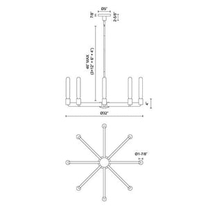 Claire 8-Light 32" Chandelier