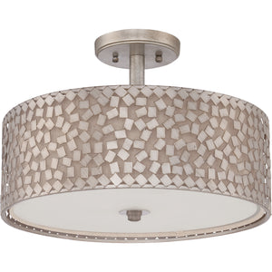 Confetti Semi Flush Mount Old Silver