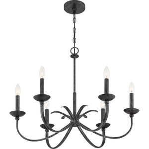Calligraphy Chandelier Old Black Finish