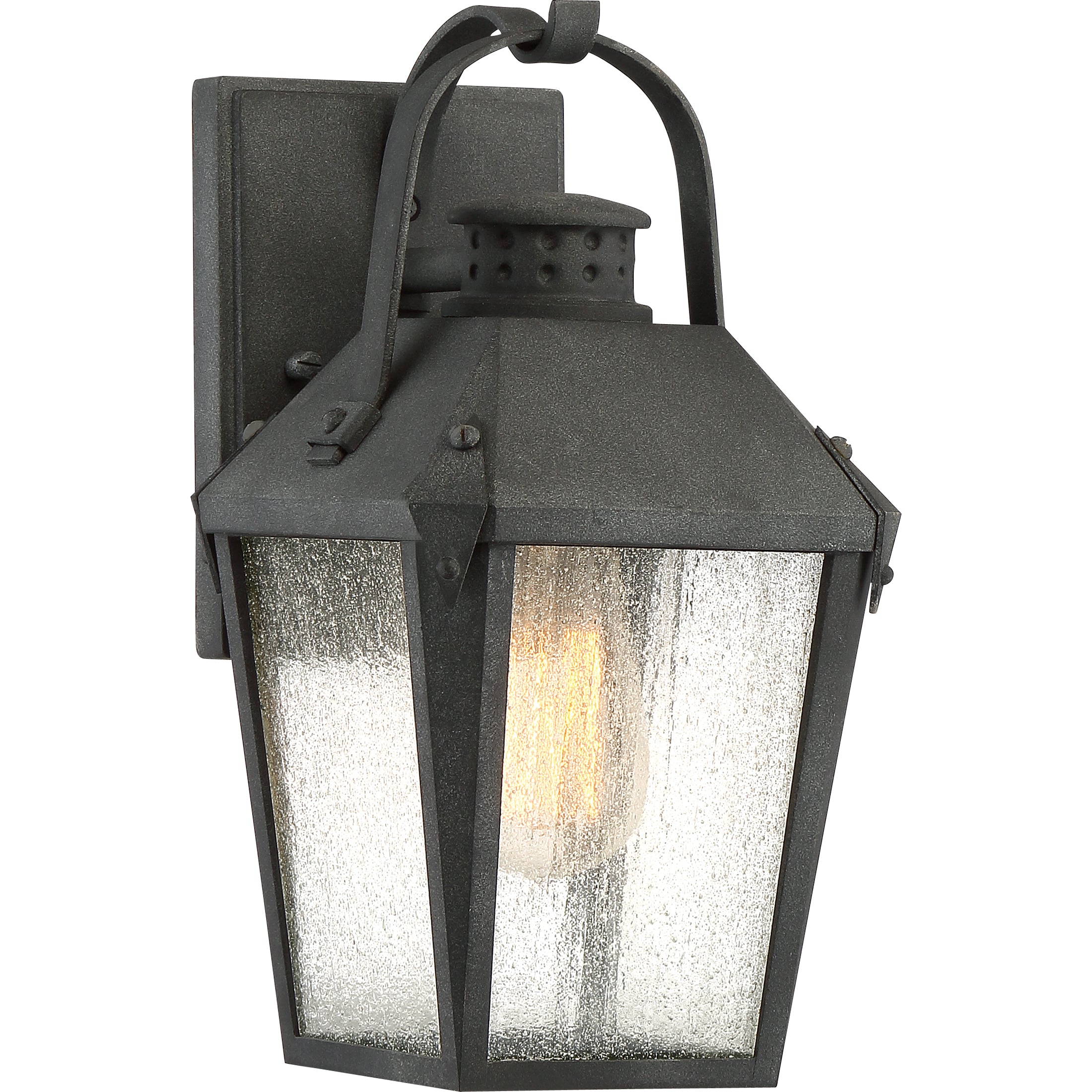 Carriage Outdoor Wall Light Mottled Black