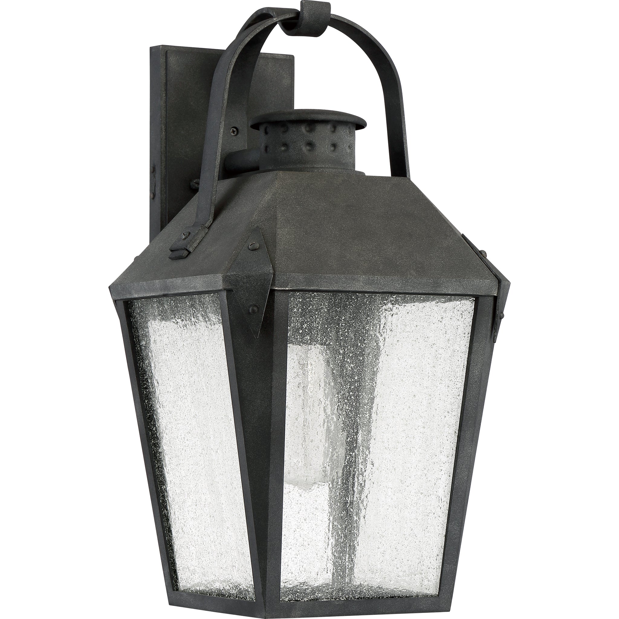 Carriage Outdoor Wall Light Mottled Black