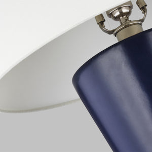 Abaco Table Lamp Indigo / Polished Nickel