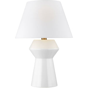 Abaco Table Lamp Arctic White / Burnished Brass