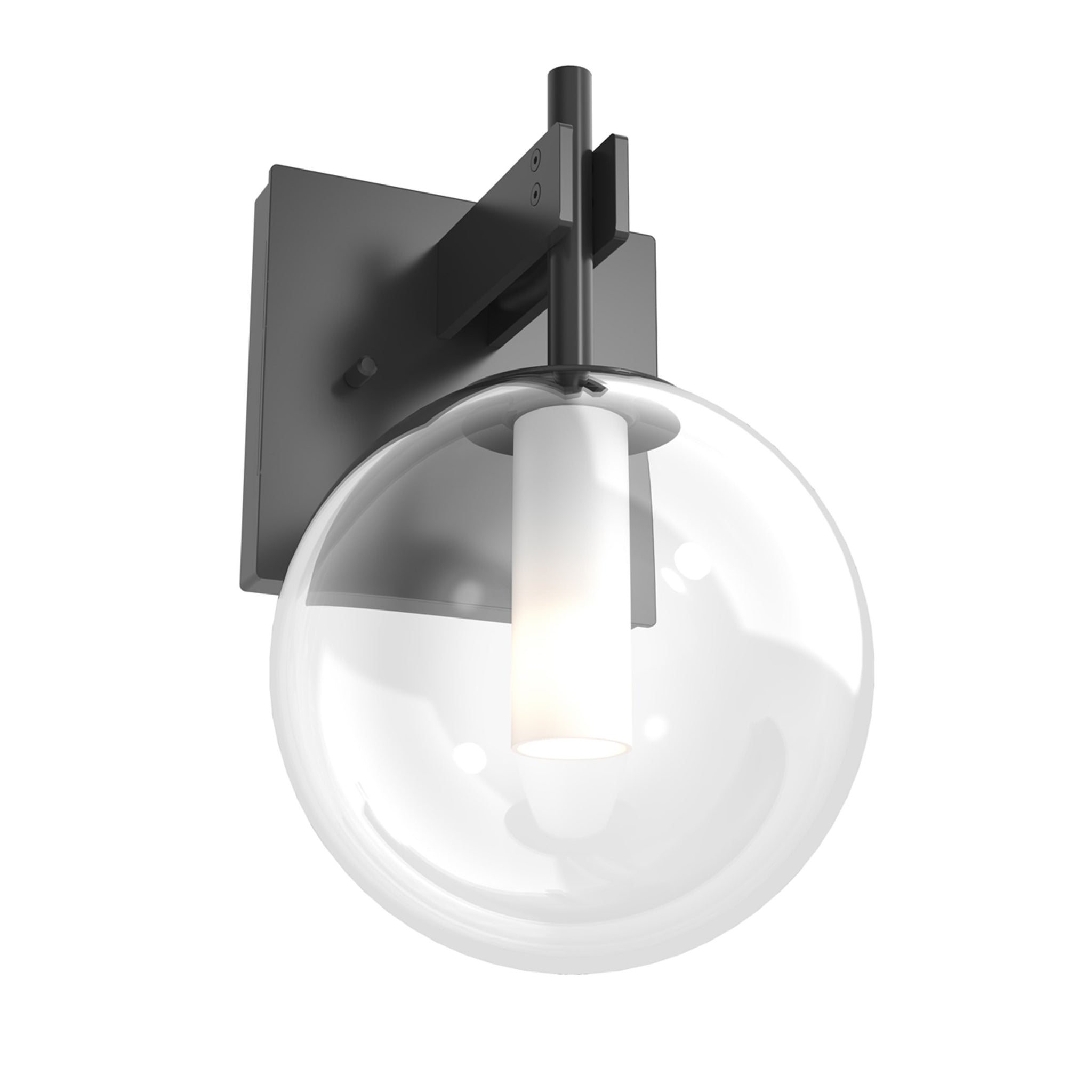 Courcelette Sconce Graphite with Clear Glass