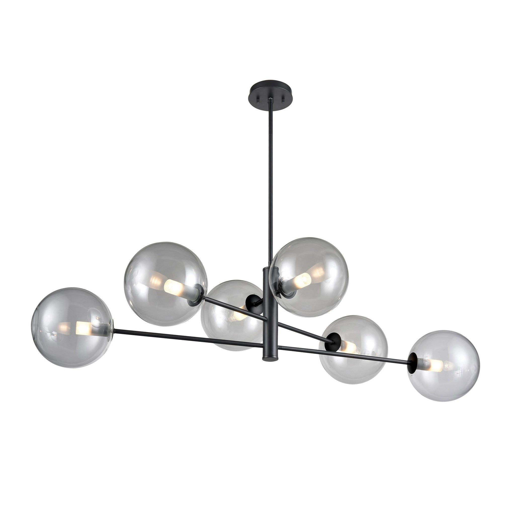 Courcelette Linear Suspension Graphite with Smoke Glass