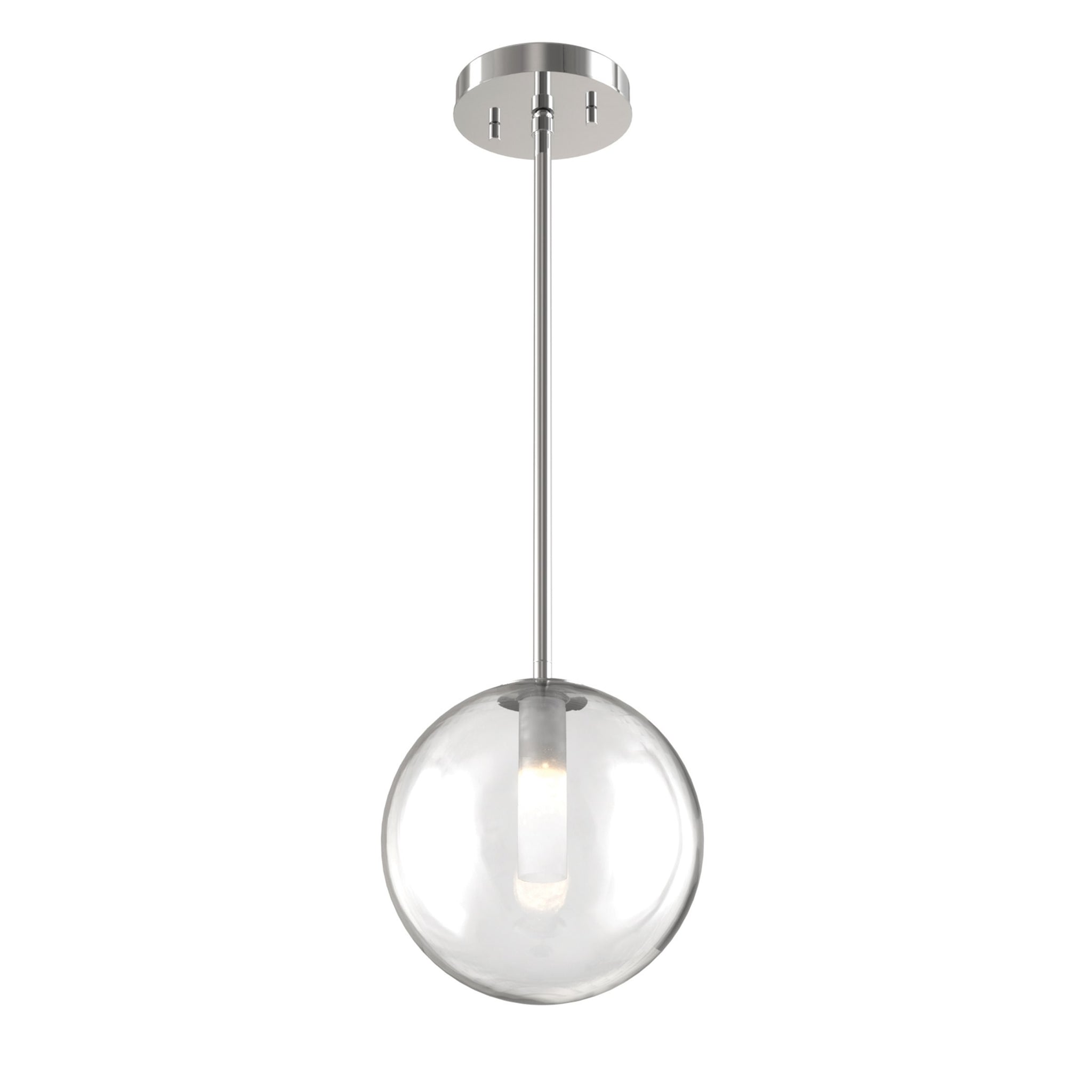 Courcelette Pendant Chrome with Clear Glass