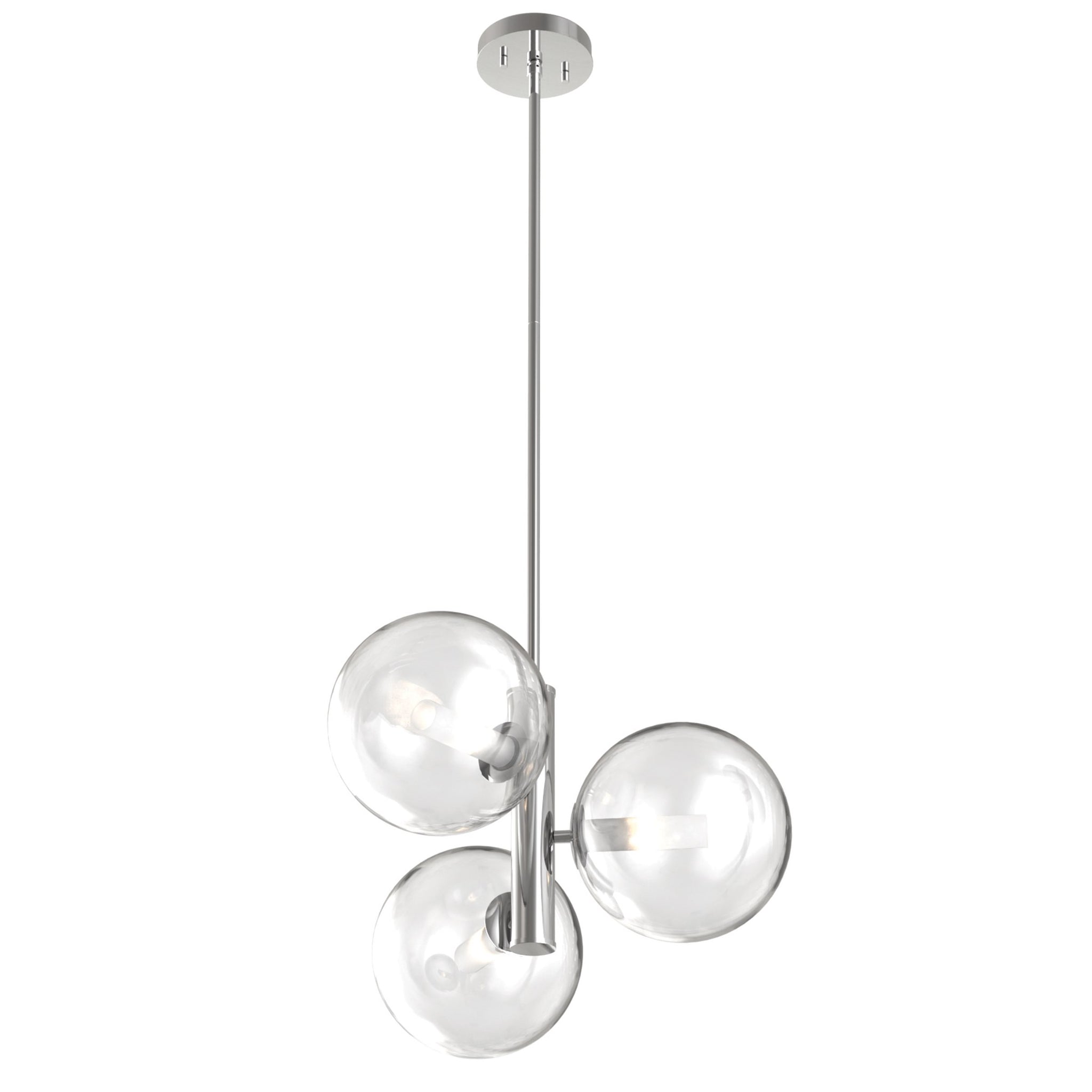 Courcelette Pendant Chrome with Clear Glass