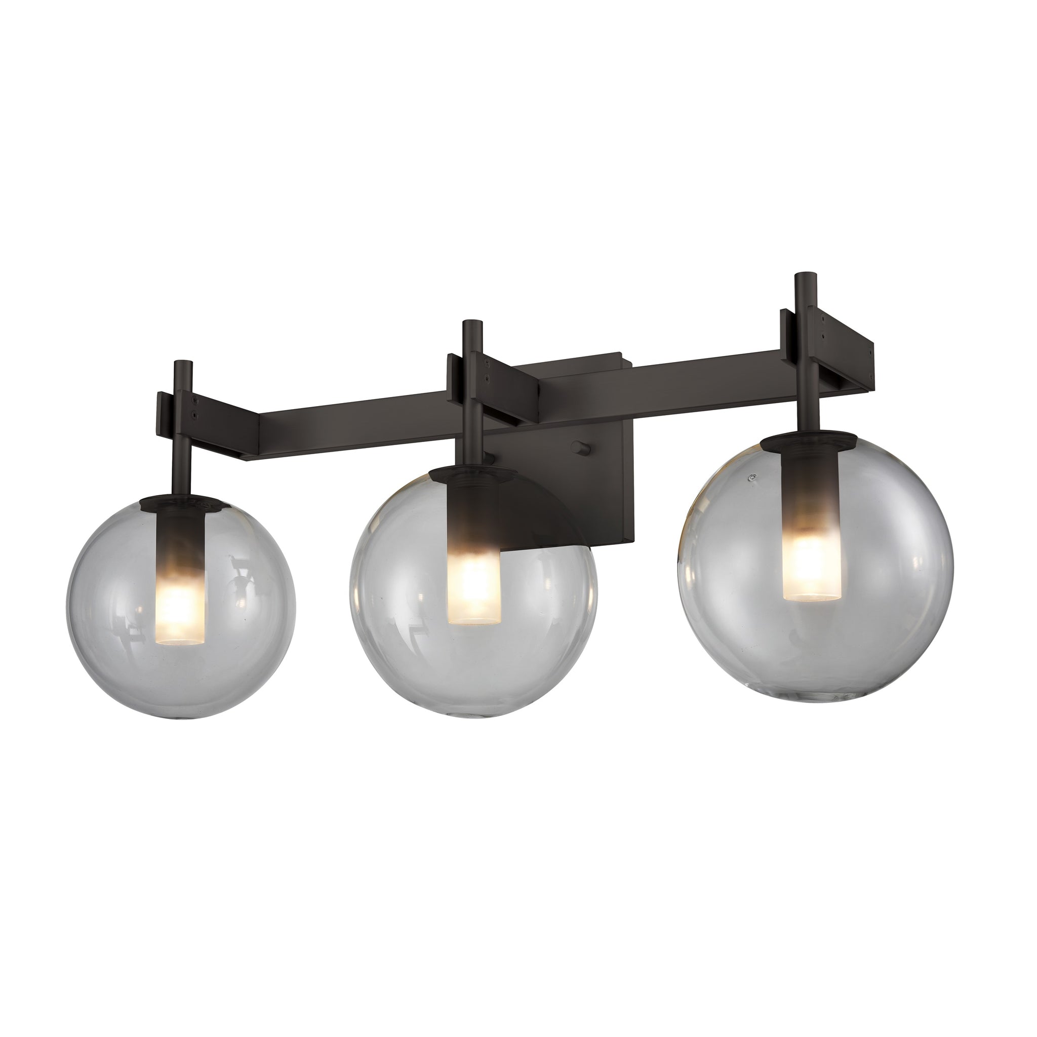 Courcelette Vanity Light Graphite with Smoke Glass