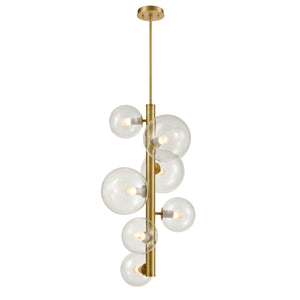 Courcelette Pendant Venetian Brass with Clear Glass